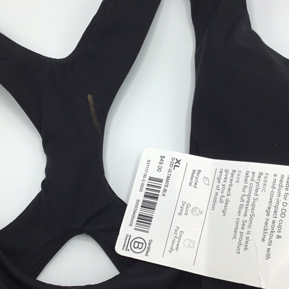 Athleta Ultimate Bra D/DD in Supersonic Black New - Picture 12 of 12
